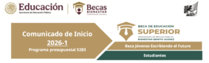 Comunicado de Inicio 2026-1 Programa presupuestal S283